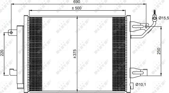 NRF 350073 - Condensateur, climatisation cwaw.fr