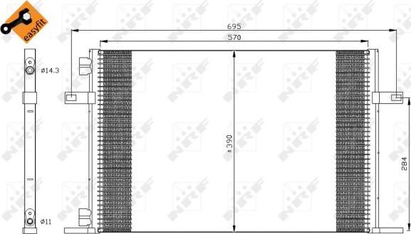 NRF 35311 - Condensateur, climatisation cwaw.fr