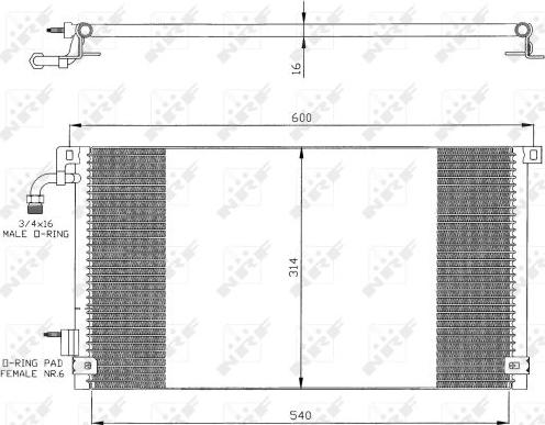 NRF 35328 - Condensateur, climatisation cwaw.fr