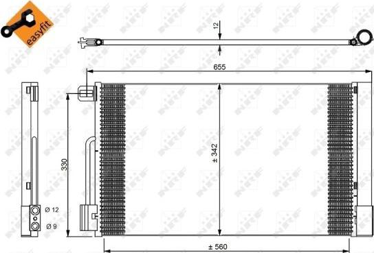 NRF 35777 - Condensateur, climatisation cwaw.fr