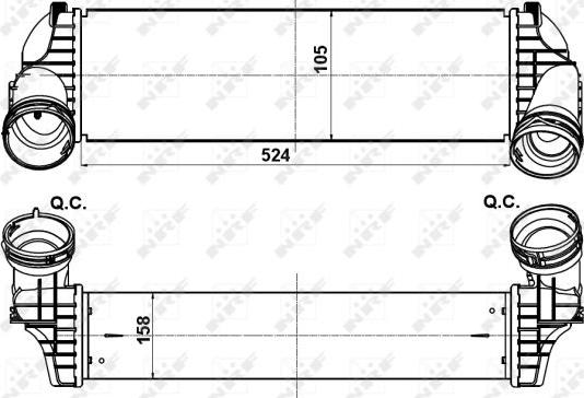 NRF 30359 - Intercooler, échangeur cwaw.fr