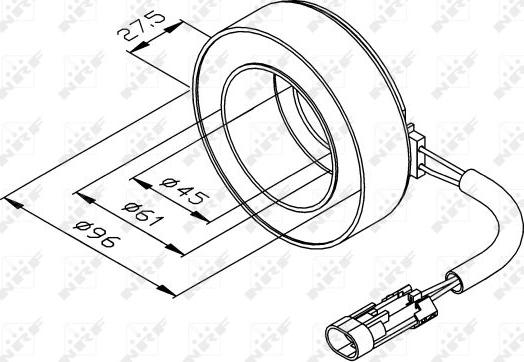 NRF 38470 - Bobine, compresseur-embrayage magnétique cwaw.fr