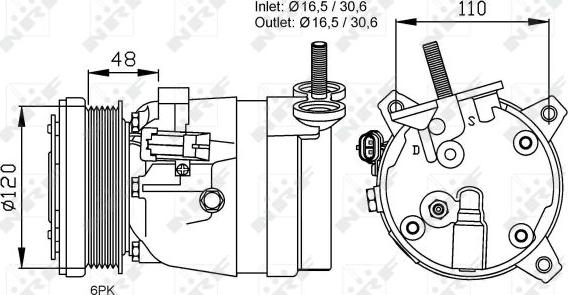 NRF  32678 - Compresseur, climatisation cwaw.fr