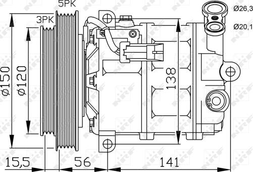 NRF 32673G - Compresseur, climatisation cwaw.fr