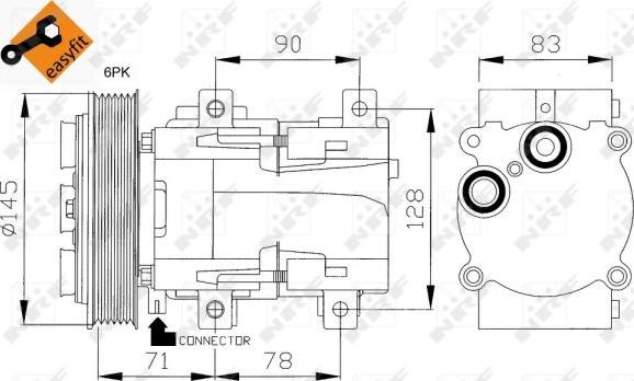 NRF 32085 - Compresseur, climatisation cwaw.fr