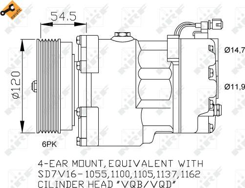 NRF 32033 - Compresseur, climatisation cwaw.fr