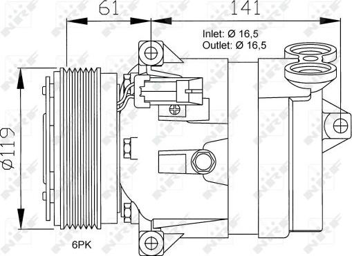 NRF 32021 - Compresseur, climatisation cwaw.fr