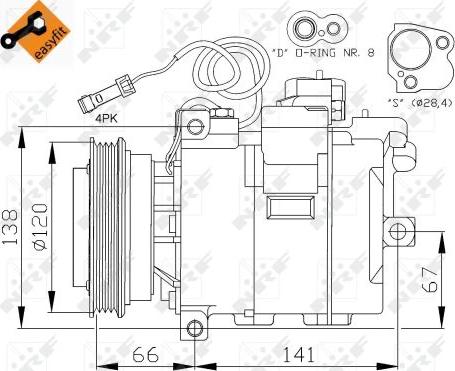 NRF 32104 - Compresseur, climatisation cwaw.fr