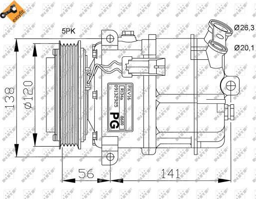 NRF 32117G - Compresseur, climatisation cwaw.fr