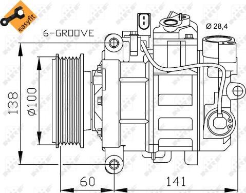 NRF 32263 - Compresseur, climatisation cwaw.fr