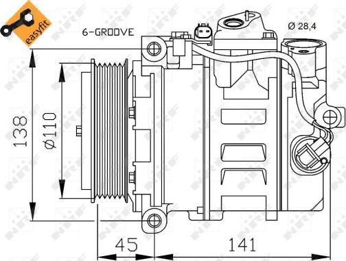 NRF 32214 - Compresseur, climatisation cwaw.fr