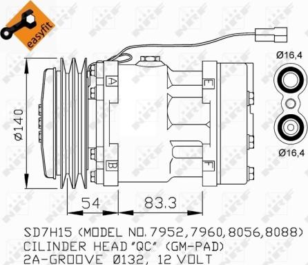 NRF 32274 - Compresseur, climatisation cwaw.fr