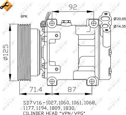 NRF 32742 - Compresseur, climatisation cwaw.fr