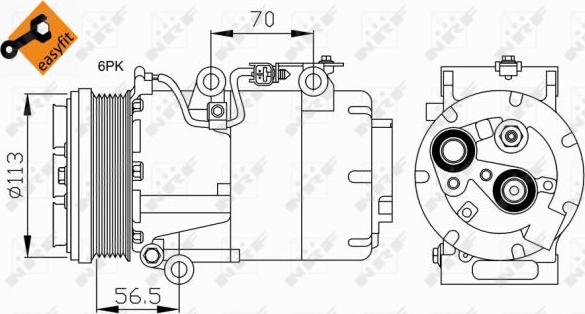 NRF 32722 - Compresseur, climatisation cwaw.fr