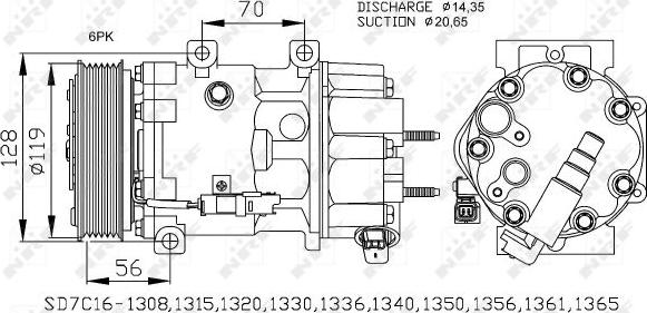 NRF 32772 - Compresseur, climatisation cwaw.fr