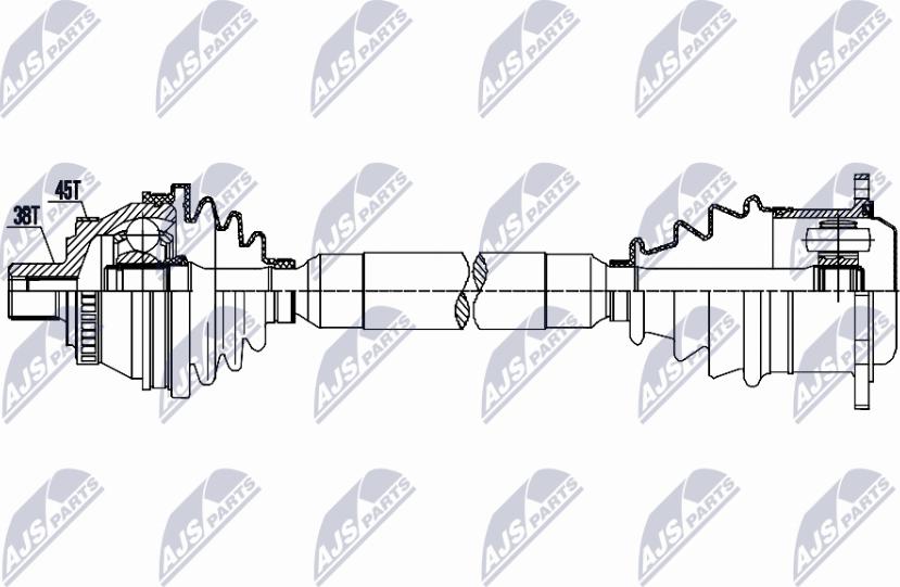 NTY NPW-AU-094 - Arbre de transmission cwaw.fr