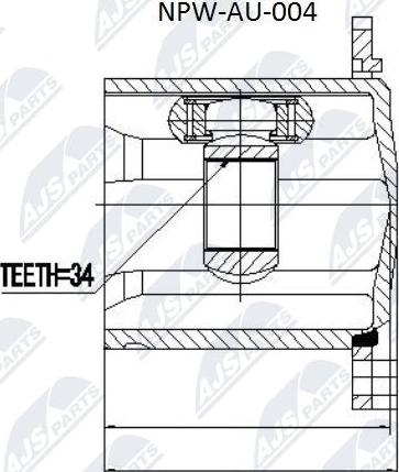 NTY NPW-AU-004 - Jeu de joints, arbre de transmission cwaw.fr