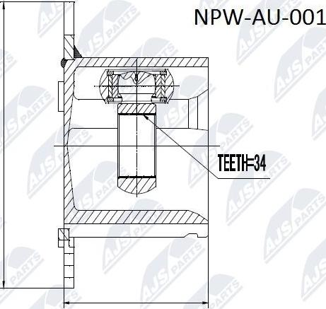 NTY NPW-AU-001 - Jeu de joints, arbre de transmission cwaw.fr