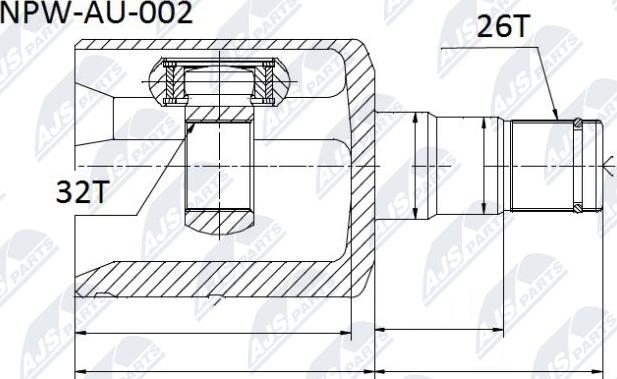 NTY NPW-AU-002 - Jeu de joints, arbre de transmission cwaw.fr