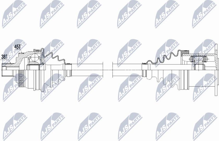 NTY NPW-AU-007 - Arbre de transmission cwaw.fr