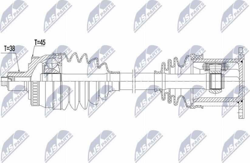 NTY NPW-AU-029 - Arbre de transmission cwaw.fr