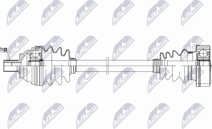 NTY NPW-AU-103 - Arbre de transmission cwaw.fr