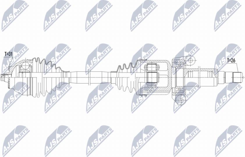 NTY NPW-BM-185 - Arbre de transmission cwaw.fr