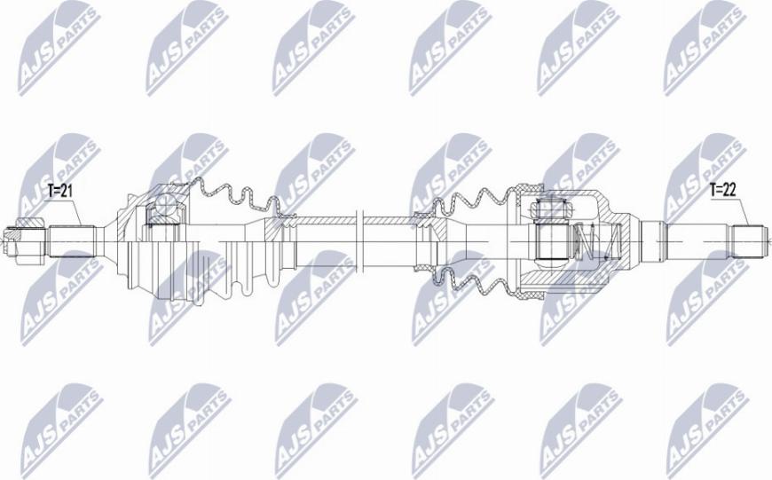 NTY NPW-CT-095 - Arbre de transmission cwaw.fr