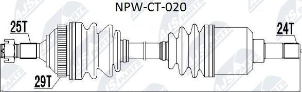 NTY NPW-CT-020 - Arbre de transmission cwaw.fr