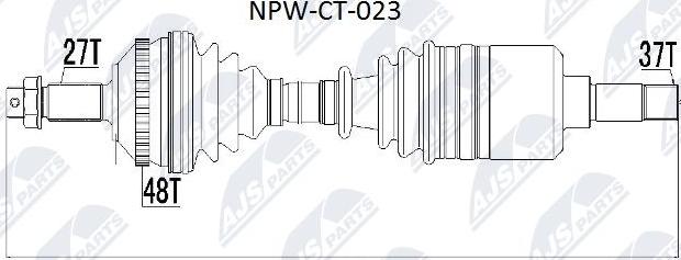 NTY NPW-CT-023 - Arbre de transmission cwaw.fr