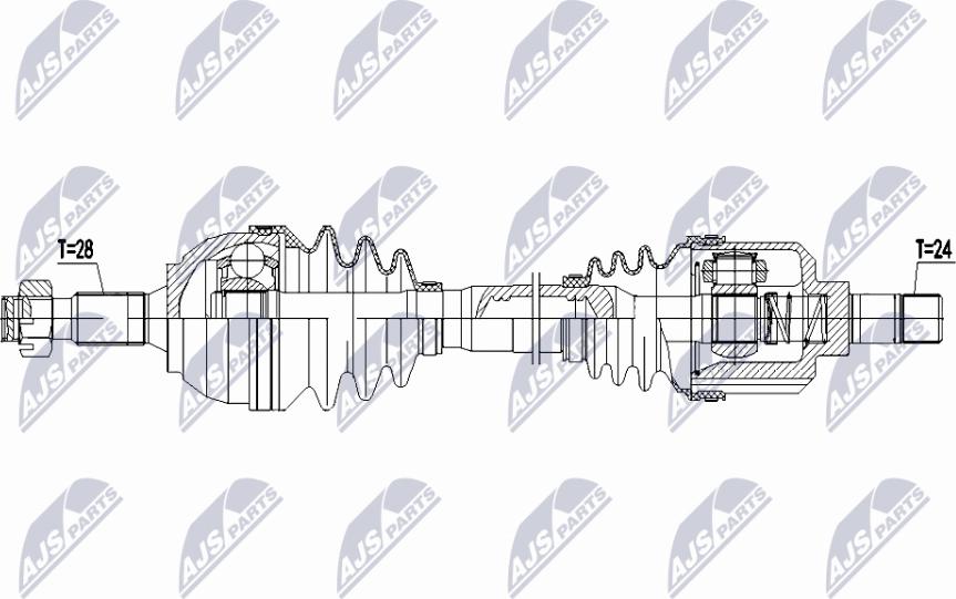 NTY NPW-CT-144 - Arbre de transmission cwaw.fr