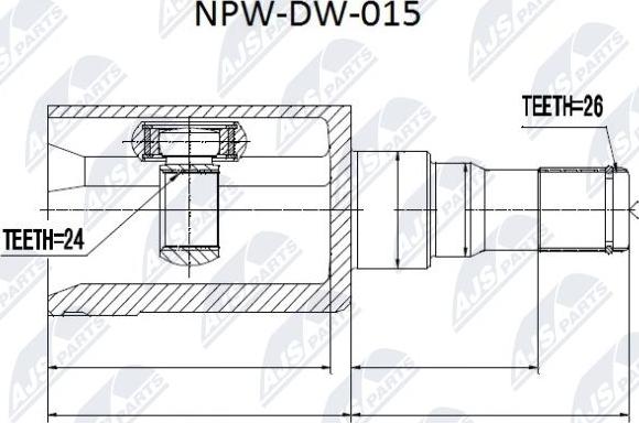 NTY NPW-DW-015 - Jeu de joints, arbre de transmission cwaw.fr