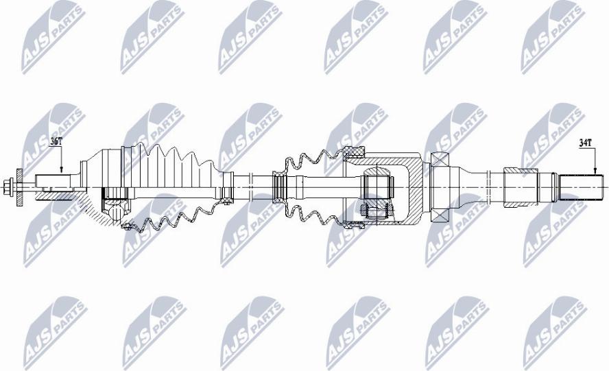 NTY NPW-FR-098 - Arbre de transmission cwaw.fr