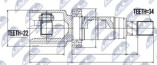 NTY NPW-FR-052 - Jeu de joints, arbre de transmission cwaw.fr