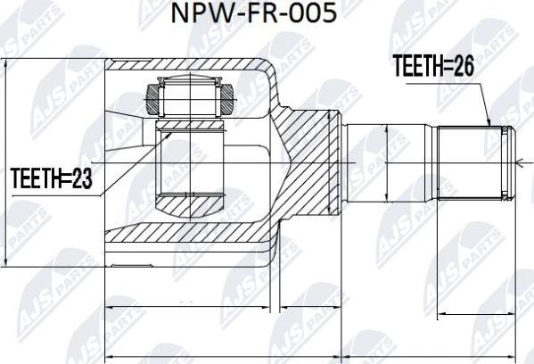 NTY NPW-FR-005 - Jeu de joints, arbre de transmission cwaw.fr