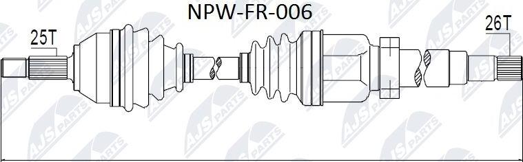 NTY NPW-FR-006 - Arbre de transmission cwaw.fr