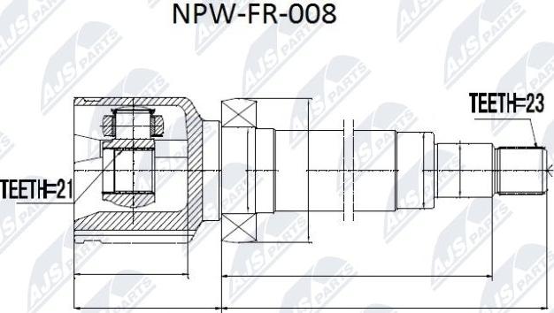 NTY NPW-FR-008 - Jeu de joints, arbre de transmission cwaw.fr