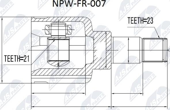 NTY NPW-FR-007 - Jeu de joints, arbre de transmission cwaw.fr