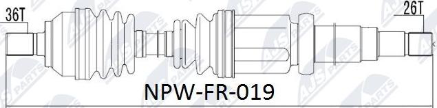 NTY NPW-FR-019 - Arbre de transmission cwaw.fr