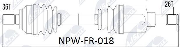 NTY NPW-FR-018 - Arbre de transmission cwaw.fr