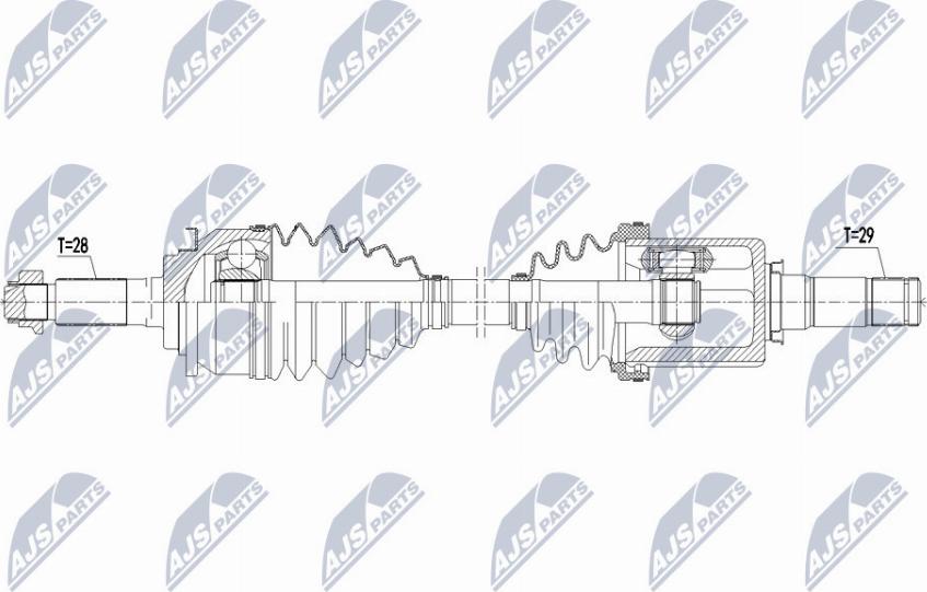 NTY NPW-FR-088 - Arbre de transmission cwaw.fr