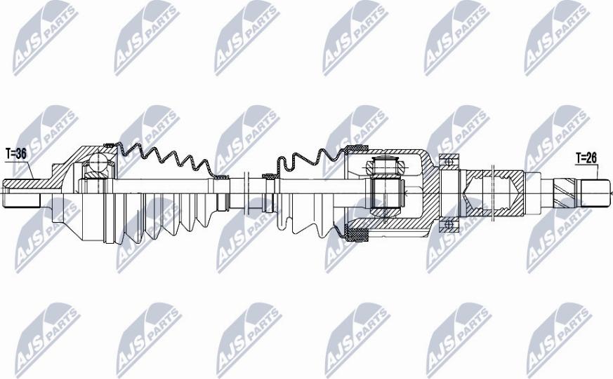 NTY NPW-FR-082 - Arbre de transmission cwaw.fr