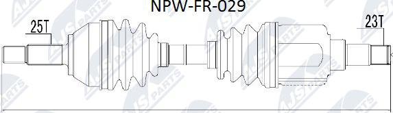 NTY NPW-FR-029 - Arbre de transmission cwaw.fr