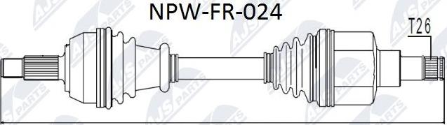 NTY NPW-FR-024 - Arbre de transmission cwaw.fr