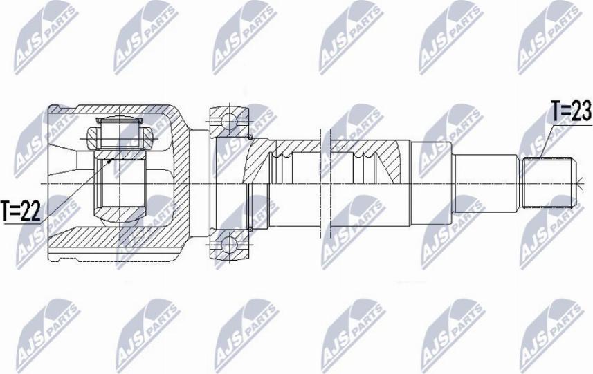 NTY NPW-FR-114 - Jeu de joints, arbre de transmission cwaw.fr