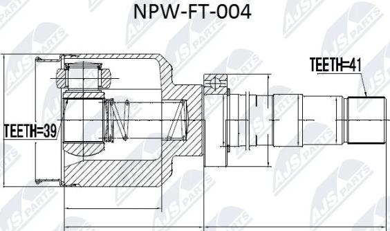 NTY NPW-FT-004 - Jeu de joints, arbre de transmission cwaw.fr