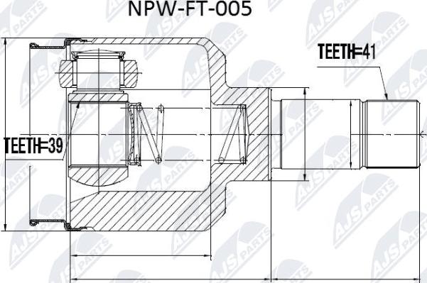 NTY NPW-FT-005 - Jeu de joints, arbre de transmission cwaw.fr