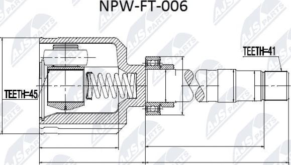 NTY NPW-FT-006 - Jeu de joints, arbre de transmission cwaw.fr