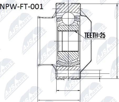 NTY NPW-FT-001 - Jeu de joints, arbre de transmission cwaw.fr