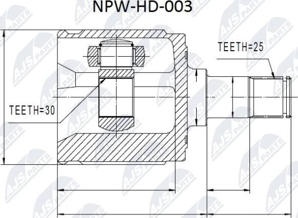 NTY NPW-HD-003 - Jeu de joints, arbre de transmission cwaw.fr